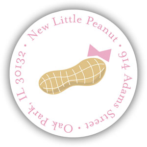 Return Address Label/Sticky by Stacy Claire Boyd - Our Little Peanut-Pink Return Address Label/Sticky by Stacy Claire Boyd - Our Little Peanut-Pink