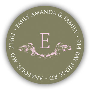 Stacy Claire Boyd Return Address Label/Sticky - Elegant Baby-Pink