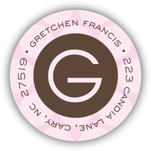 Stacy Claire Boyd Return Address Label/Sticky - Lotsa Dots-Pink Stacy Claire Boyd Return Address Label/Sticky - Lotsa Dots-Pink