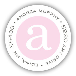 Stacy Claire Boyd Return Address Label/Sticky - Preppy Plaid-Pink