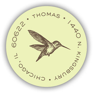 Stacy Claire Boyd Return Address Label/Sticky - Freshly-Etched Hummingbird Stacy Claire Boyd Return Address Label/Sticky - Freshly-Etched Hummingbird