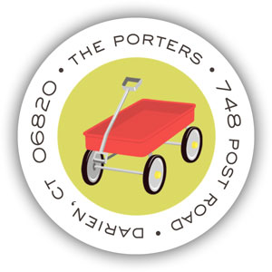 Return Address Label/Sticky by Stacy Claire Boyd - Little Red Wagon Return Address Label/Sticky by Stacy Claire Boyd - Little Red Wagon