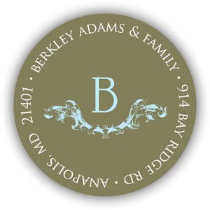 Return Address Label/Sticky by Stacy Claire Boyd - Elegant Baby-Blue Return Address Label/Sticky by Stacy Claire Boyd - Elegant Baby-Blue