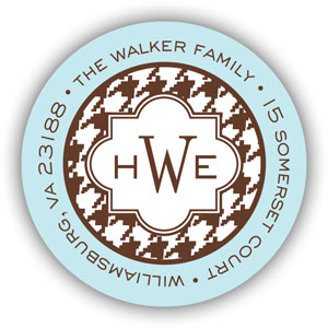 Return Address Label/Sticky by Stacy Claire Boyd - Handsome Houndstooth Return Address Label/Sticky by Stacy Claire Boyd - Handsome Houndstooth