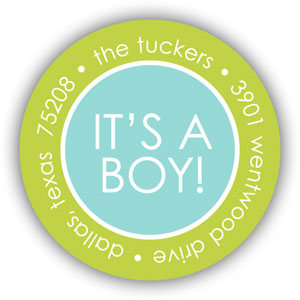 Stacy Claire Boyd Return Address Label/Sticky - Calendar Baby-Blue