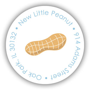 Stacy Claire Boyd Return Address Label/Sticky - Our Little Peanut-Blue