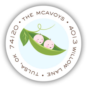 Stacy Claire Boyd Return Address Label/Sticky - Twin Pea Pod Stacy Claire Boyd Return Address Label/Sticky - Twin Pea Pod
