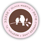 Return Address Label/Sticky by Stacy Claire Boyd - Bird Silhouette-Pink