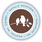 Return Address Label/Sticky by Stacy Claire Boyd - Bird Silhouette-Blue
