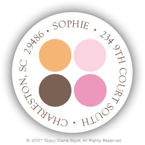 Return Address Label/Sticky by Stacy Claire Boyd - Cherry Gumballs