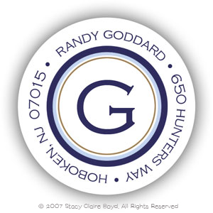 Return Address Label/Sticky by Stacy Claire Boyd - Father's Stripe