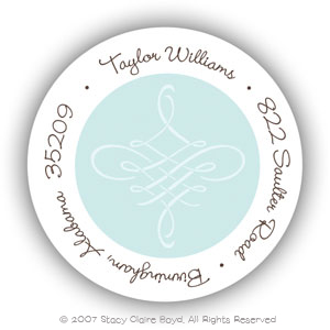 Return Address Label/Sticky by Stacy Claire Boyd - Elegant Scroll