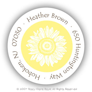 Stacy Claire Boyd Return Address Label/Sticky - Sunflower