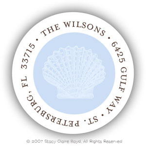 Return Address Label/Sticky by Stacy Claire Boyd - Pretty Shell Return Address Label/Sticky by Stacy Claire Boyd - Pretty Shell
