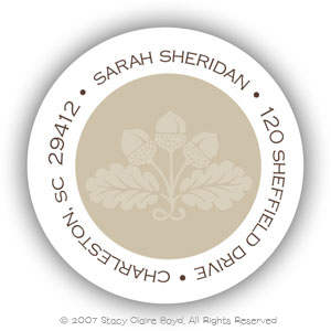 Stacy Claire Boyd Return Address Label/Sticky - Acorn