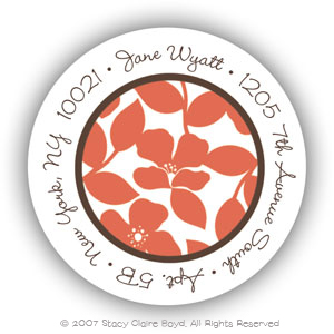 Return Address Label/Sticky by Stacy Claire Boyd - Sunset Field of Flowers