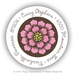 Stacy Claire Boyd Return Address Label/Sticky - Bittersweet Dahlias