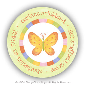 Return Address Label/Sticky by Stacy Claire Boyd - Springtime Butterflies Return Address Label/Sticky by Stacy Claire Boyd - Springtime Butterflies