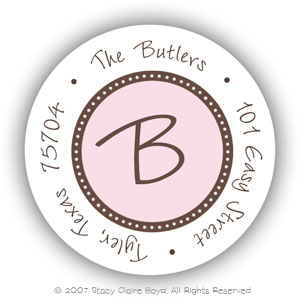 Stacy Claire Boyd Return Address Label/Sticky - Simply Pink
