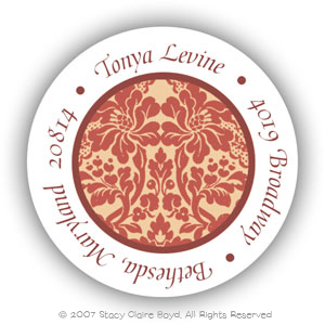 Stacy Claire Boyd Return Address Label/Sticky - Ginger Brocade