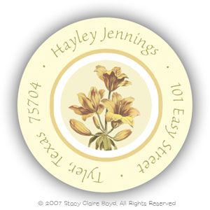 Return Address Label/Sticky by Stacy Claire Boyd - Lovely Lilies