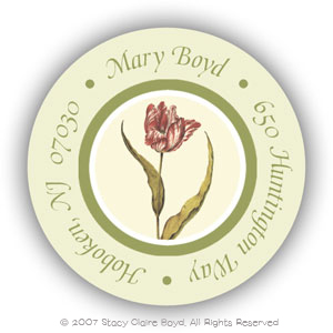 Return Address Label/Sticky by Stacy Claire Boyd - Terrific Tulip Return Address Label/Sticky by Stacy Claire Boyd - Terrific Tulip