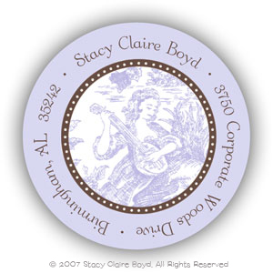 Return Address Label/Sticky by Stacy Claire Boyd - Lavender Toile Fantasy