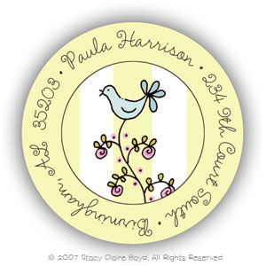 Return Address Label/Sticky by Stacy Claire Boyd - Bluebird