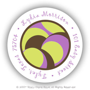 Return Address Label/Sticky by Stacy Claire Boyd - Purple Wild Child