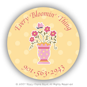 Stacy Claire Boyd Return Address Label/Sticky - Apricot Petticoat