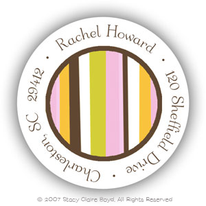 Stacy Claire Boyd Return Address Label/Sticky - Annie's Stripes