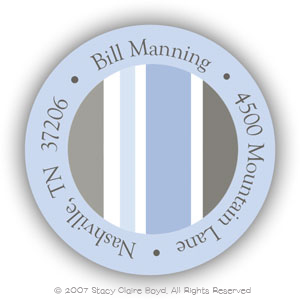 Return Address Label/Sticky by Stacy Claire Boyd - Mr. Big - Blue Return Address Label/Sticky by Stacy Claire Boyd - Mr. Big - Blue