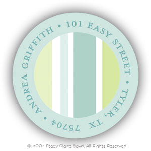 Return Address Label/Sticky by Stacy Claire Boyd - Mr. Big - Aqua