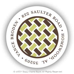 Stacy Claire Boyd Return Address Label/Sticky - Island Rattan Stacy Claire Boyd Return Address Label/Sticky - Island Rattan
