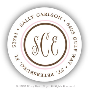 Return Address Label/Sticky by Stacy Claire Boyd - Pink Framed Border Return Address Label/Sticky by Stacy Claire Boyd - Pink Framed Border
