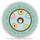 Stacy Claire Boyd Return Address Label/Sticky - Aqua Yo Yo