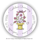 Stacy Claire Boyd Return Address Label/Sticky - French Flower Basket