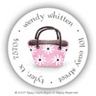 Stacy Claire Boyd Return Address Label/Sticky - Pink Posey Pocketbook