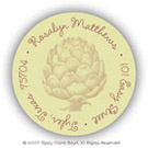 Stacy Claire Boyd Return Address Label/Sticky - Celadon Artichoke