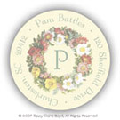 Stacy Claire Boyd Return Address Label/Sticky - Floral Wreath