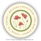 Stacy Claire Boyd Return Address Label/Sticky - Perfect Poppies