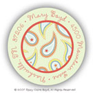 Stacy Claire Boyd Return Address Label/Sticky - Ginger Paisley