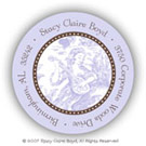 Stacy Claire Boyd Return Address Label/Sticky - Lavender Toile Fantasy