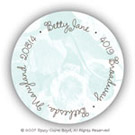 Stacy Claire Boyd Return Address Label/Sticky - Aqua Floral