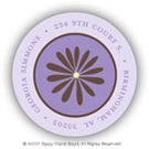 Stacy Claire Boyd Return Address Label/Sticky - Violet Daisies