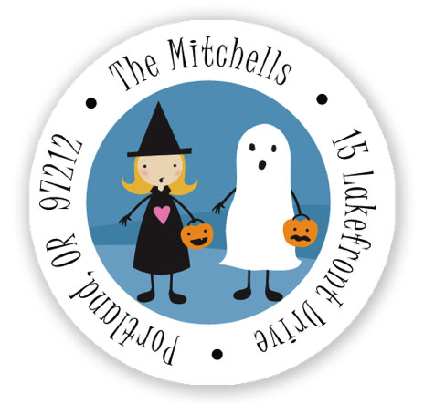 Stacy Claire Boyd Return Address Label/Sticky - Trick or Treat
