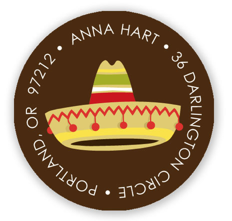 Stacy Claire Boyd Return Address Label/Sticky - Fiesta