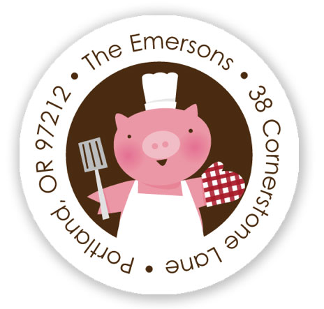 Stacy Claire Boyd Return Address Label/Sticky - Let's Pig Out Stacy Claire Boyd Return Address Label/Sticky - Let's Pig Out
