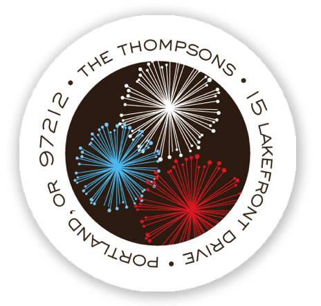Return Address Label/Sticky by Stacy Claire Boyd - Fireworks Return Address Label/Sticky by Stacy Claire Boyd - Fireworks