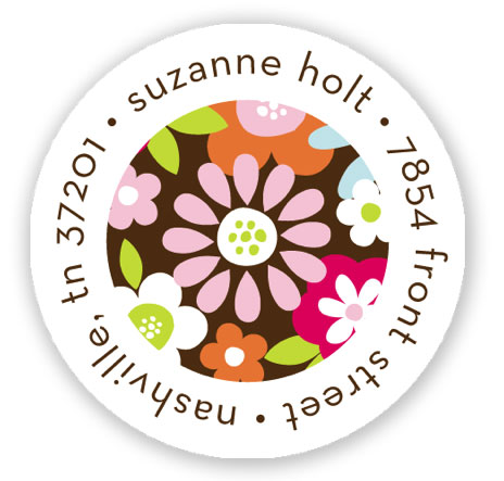 Stacy Claire Boyd Return Address Label/Sticky - Falling Garden